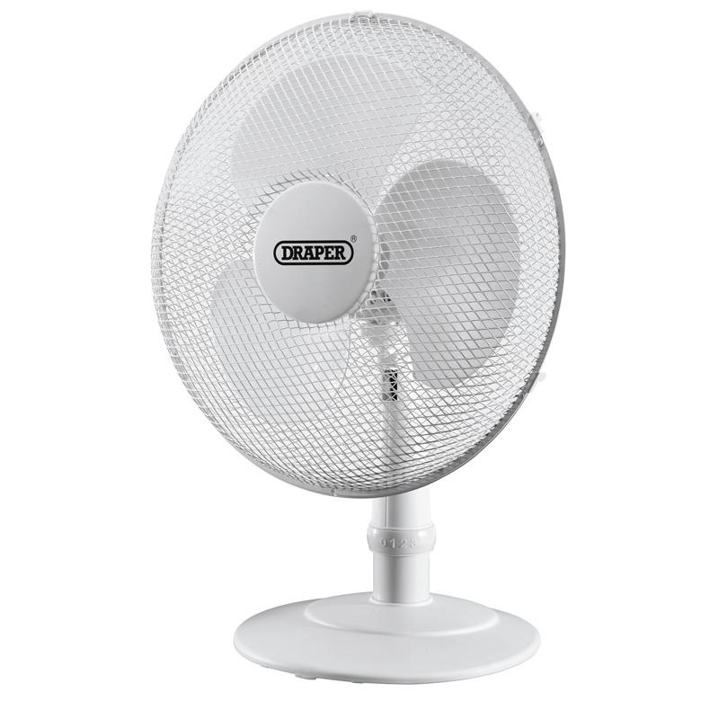 Draper 09111 (fan16) 230v Desk Fan, 16"/400mm, 45w