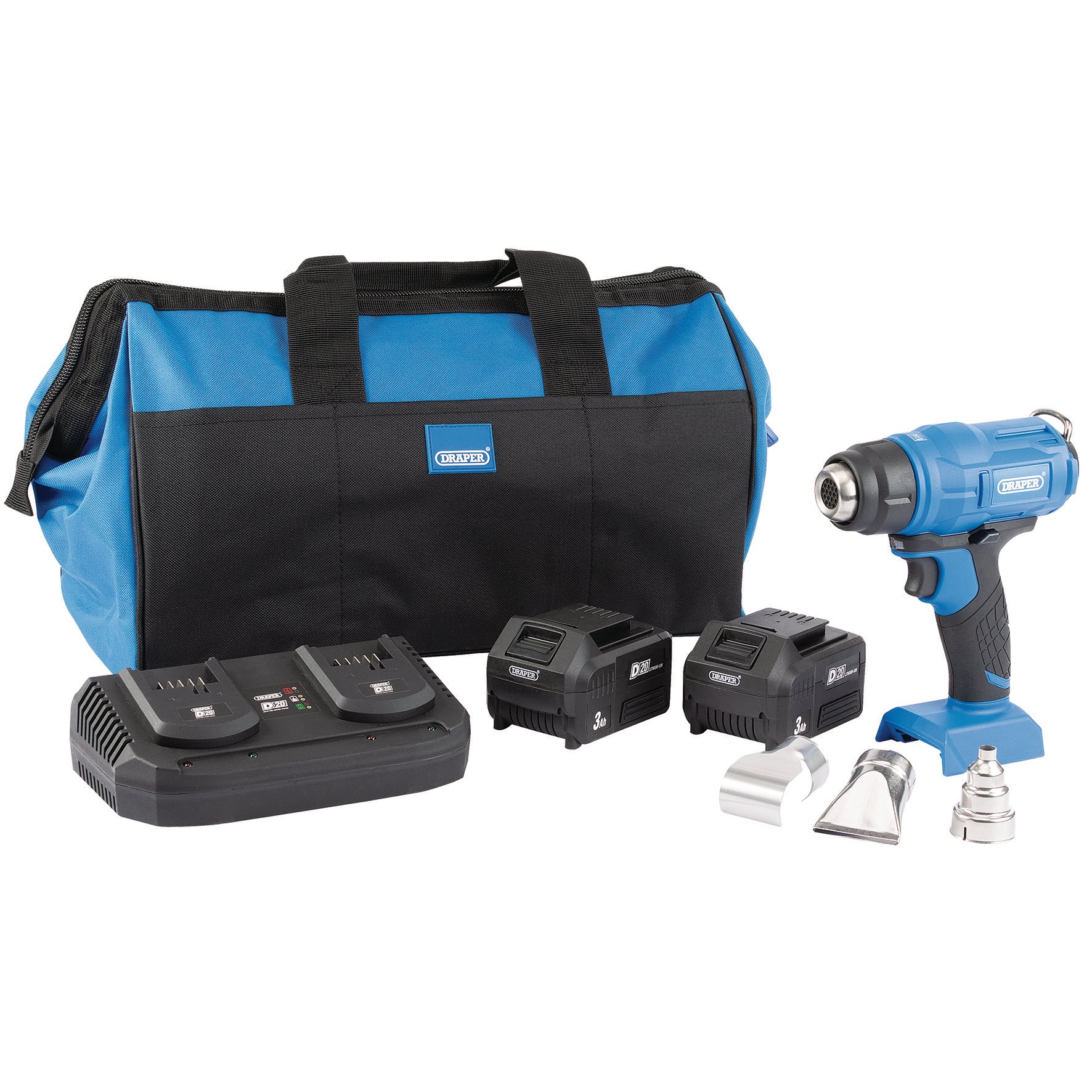 Draper Heat Gun Kit 20v 2x3ah 99738 (*d20k10)