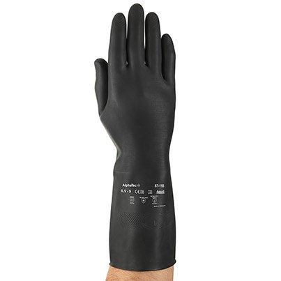 Ansell Alphatec 87-118 Black Heavyweight Latex Chemical-resistant Gloves 8.5 Ansell Alphatec 87-118 Black Heavyweight Latex Chemical-resistant Gloves 8.5
