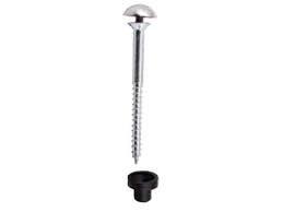 Mirror Screw Chrome Dome 32mm X No. 8, 4pk 005403