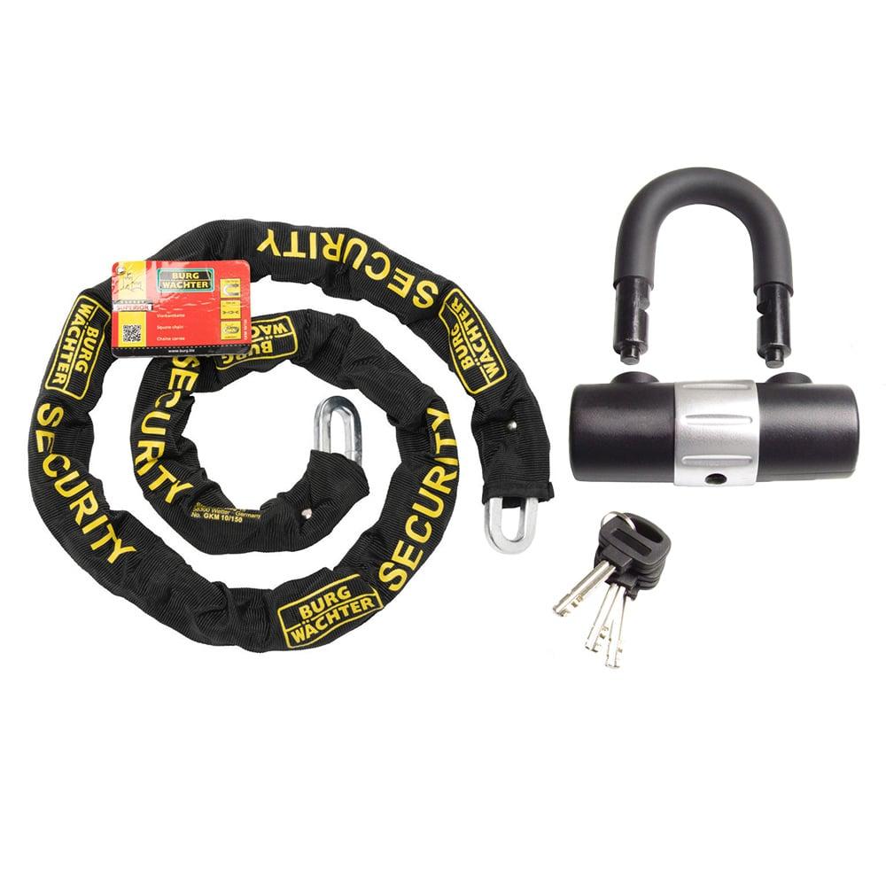 Burg-wachter Sold Secure U-lock And 1.5mtr Chain Kit 701254