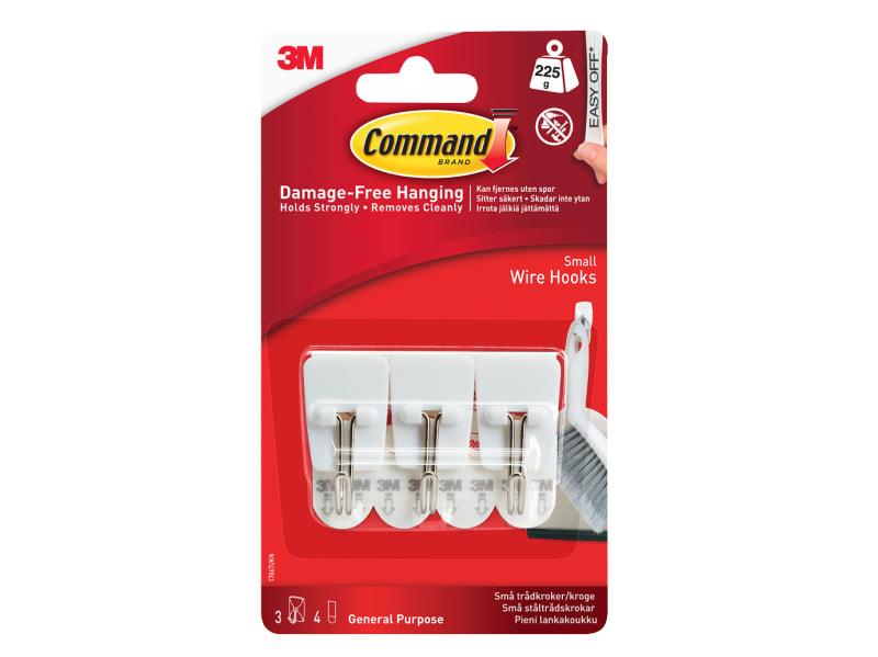 Command White Wire Hooks (3pk) COM17067 Command White Wire Hooks (3pk) COM17067