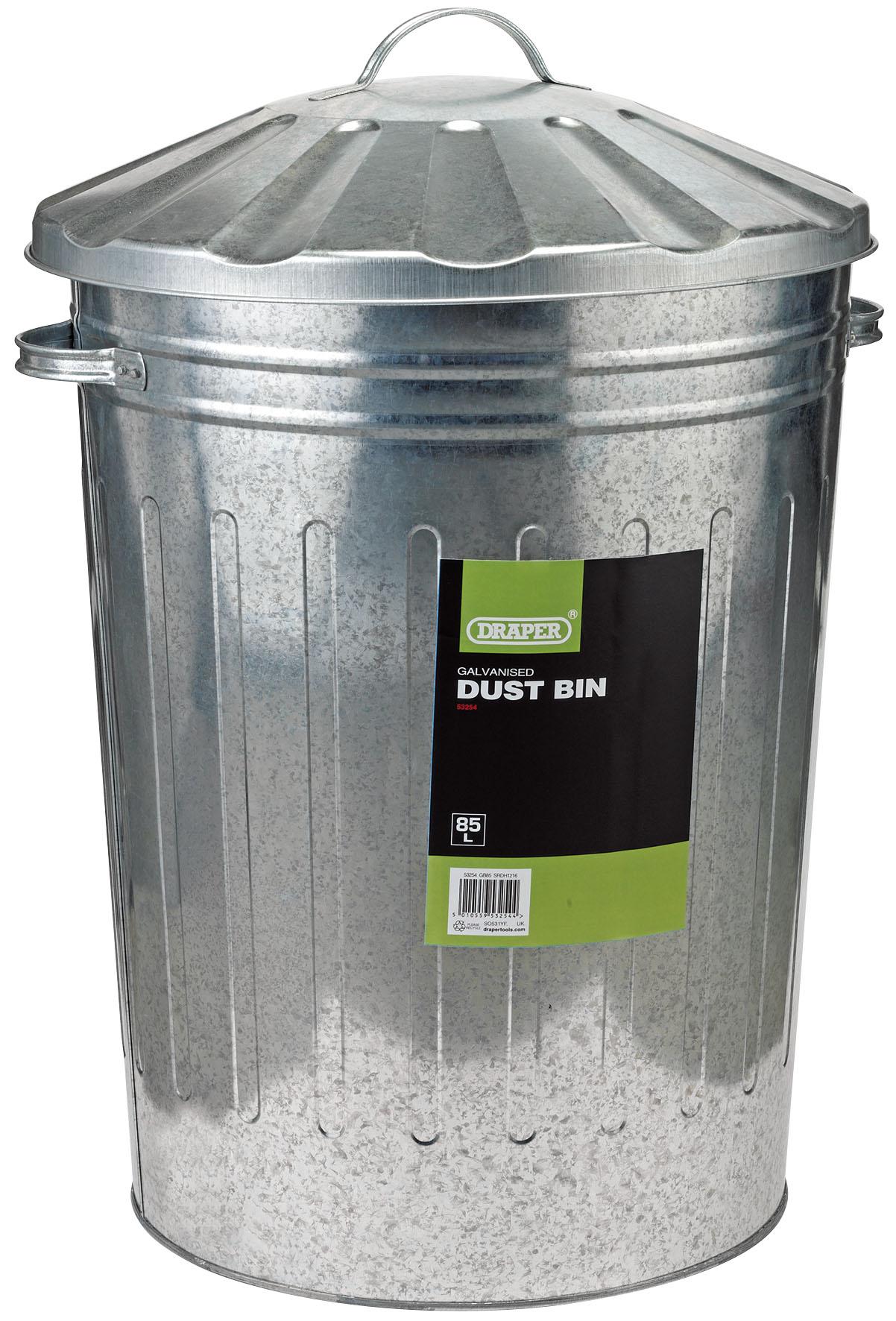 Draper Galvanised Dust Bin (85l) 53254 (gb85)