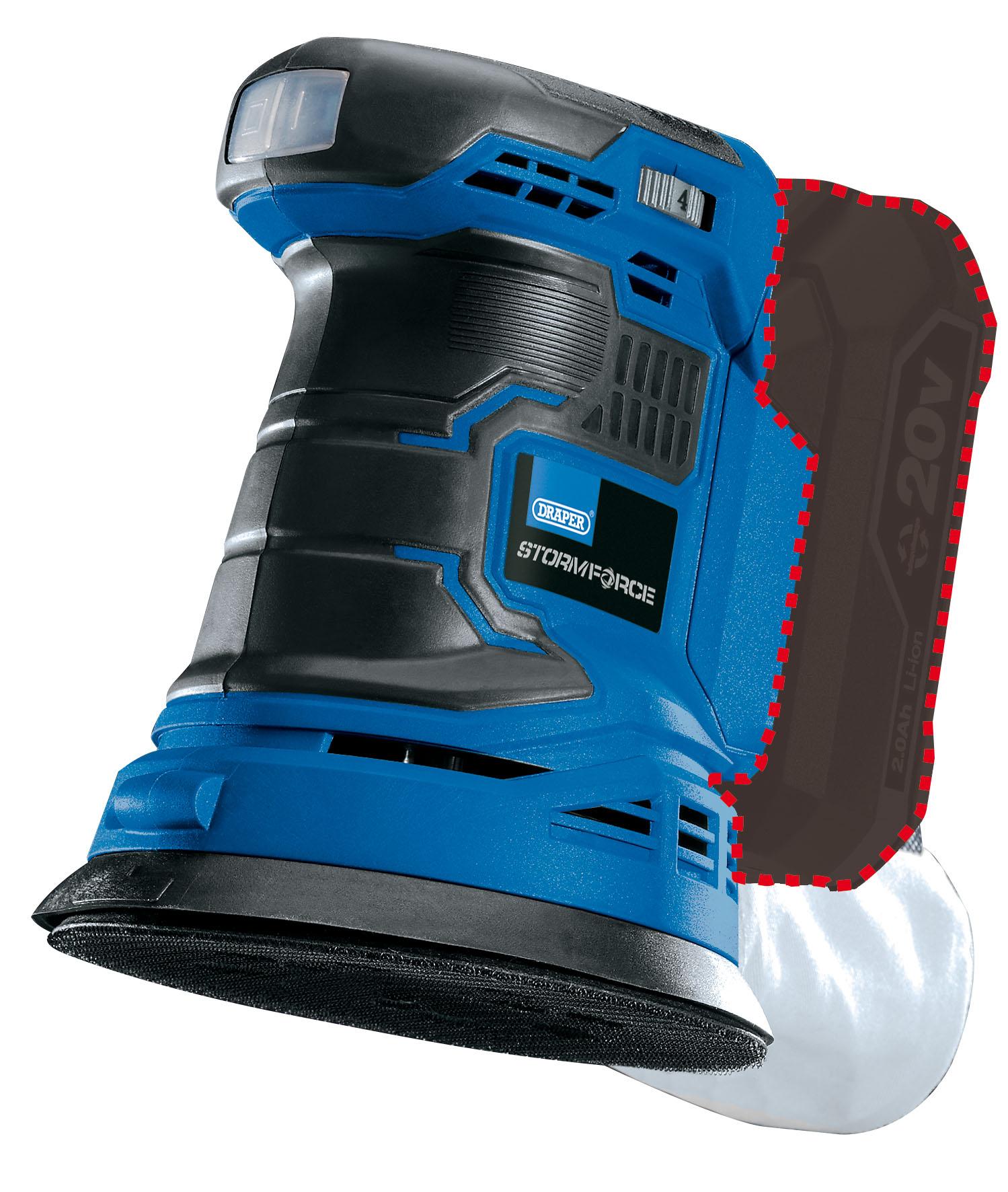 Draper Storm Force 20v Random Orbit Sander (sold Bare) 89522
