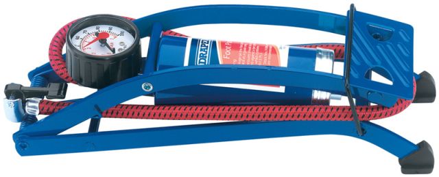 Draper Single Cylinder Foot Pump With Pressure Gauge 14172 Draper Single Cylinder Foot Pump With Pressure Gauge 14172