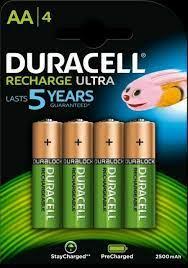 Duracell Rechargable Aa Batteries 2500mah (4pk)