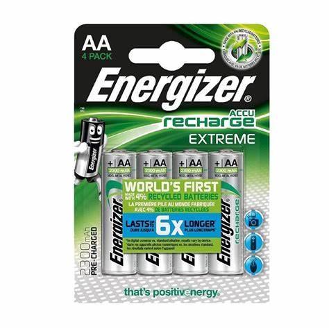 Energizer Recharge Extreme Aa Batteries 2300 Mah 4pk Engrcaa2300