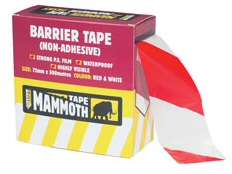 Barrier Tape Red/white 72mm X 500m Evb2barrd500