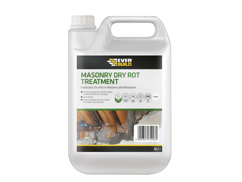 Everbuild Masonry Dry Rot Treatment 5 Litre Evbljrot05 Everbuild Masonry Dry Rot Treatment 5 Litre Evbljrot05