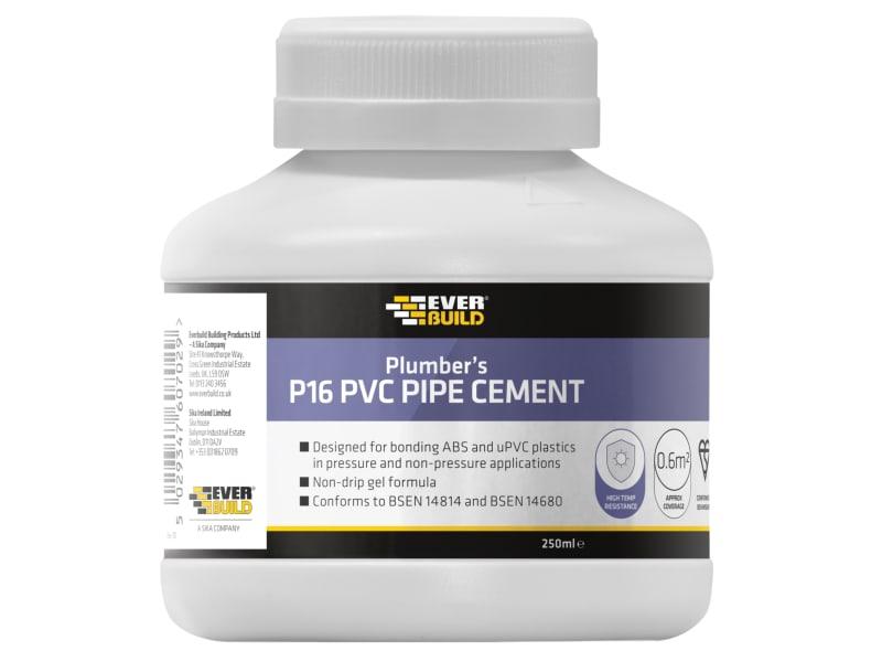 Everbuild P16 Plumber's Pvc Pipe Cement 250ml Evbp16pipe