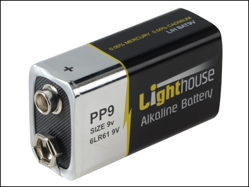 Lighthouse 9v Lr61 Alkaline Batteries 1100mah (single) L/hbat9v