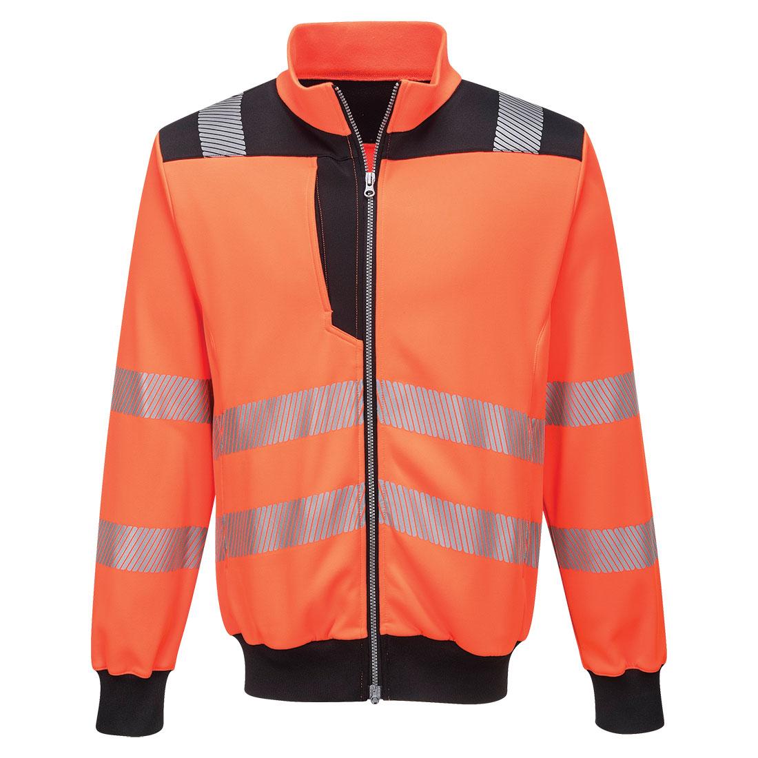 Portwest Pw3 Hi-vis Zip Sweatshirt Medium Orange/black Portwest Pw3 Hi-vis Zip Sweatshirt Medium Orange/black