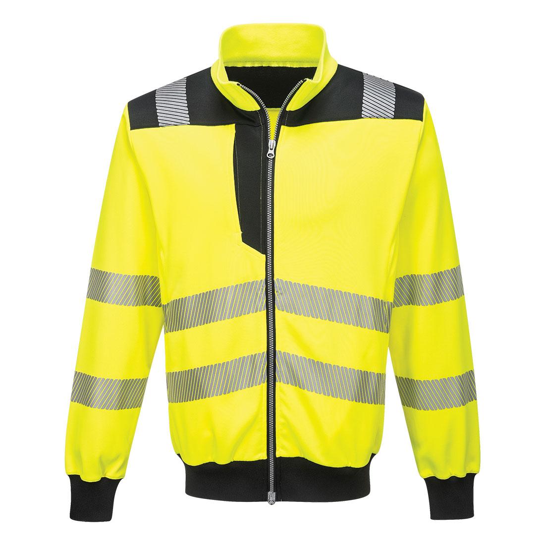 Portwest Pw3 Hi-vis Zip Sweatshirt Extra Large Yellow/black Portwest Pw3 Hi-vis Zip Sweatshirt Extra Large Yellow/black