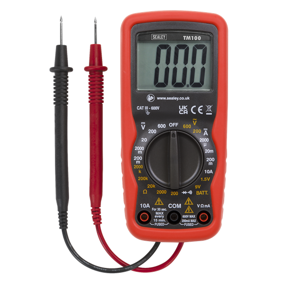 Sealey 6-function Professional Digital Multimeter Tm100