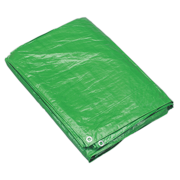 Sealey Tarpaulin 3.05 X 3.66mtr Green Tarp1012g
