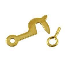 Side Hooks &amp; Eyes Brass Plated 32mm (1.1/4&") 001672n