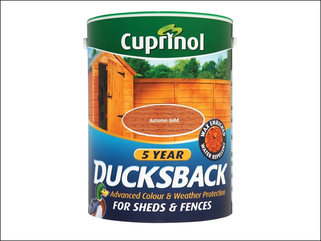 5095343 Ducksback 5 Year Waterproof For Sheds & Fences Silver Copse 5 Litre