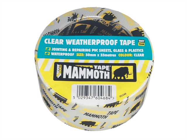 Everbuild Clear Weatherproof Tape 50mm x 10m EVB2CLEAR10