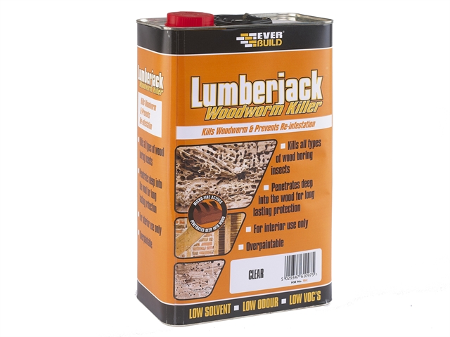Everbuild Ljworm05 Lumberjack Woodworm Killer 5 Litre
