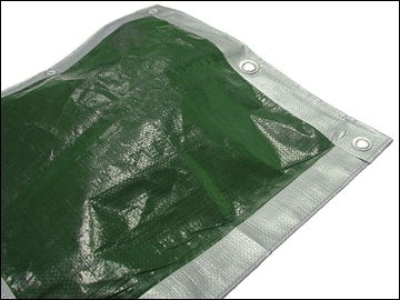 Faithfull Heavy-duty Tarpaulin Green/silver 5.4 X 5.4m (18 X 18ft) 140gsm Faithfull Heavy-duty Tarpaulin Green/silver 5.4 X 5.4m (18 X 18ft) 140gsm