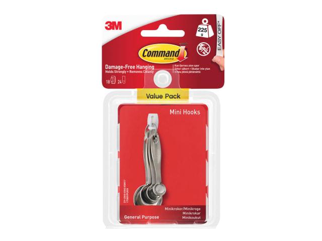 Command White Mini Hooks Value Pack (18pk) Com1700618 Command White Mini Hooks Value Pack (18pk) Com1700618